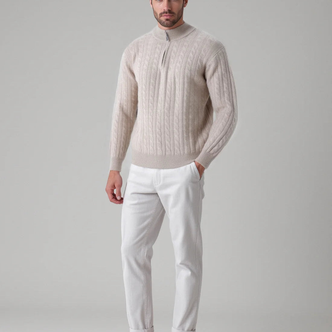 The St. Moritz Cashmere Half-Zip