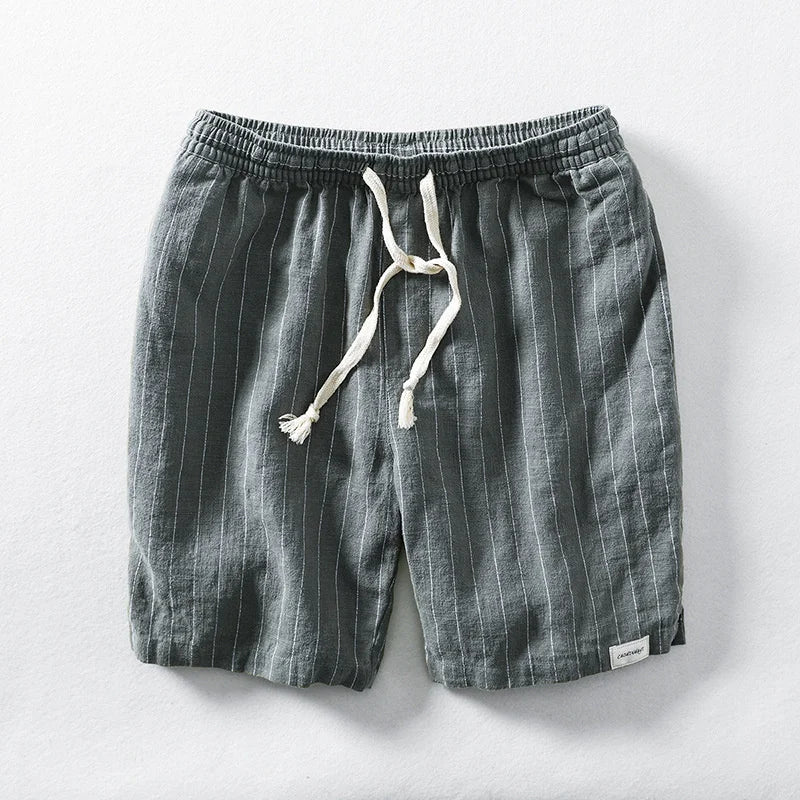 The Riviera Striped Linen Shorts