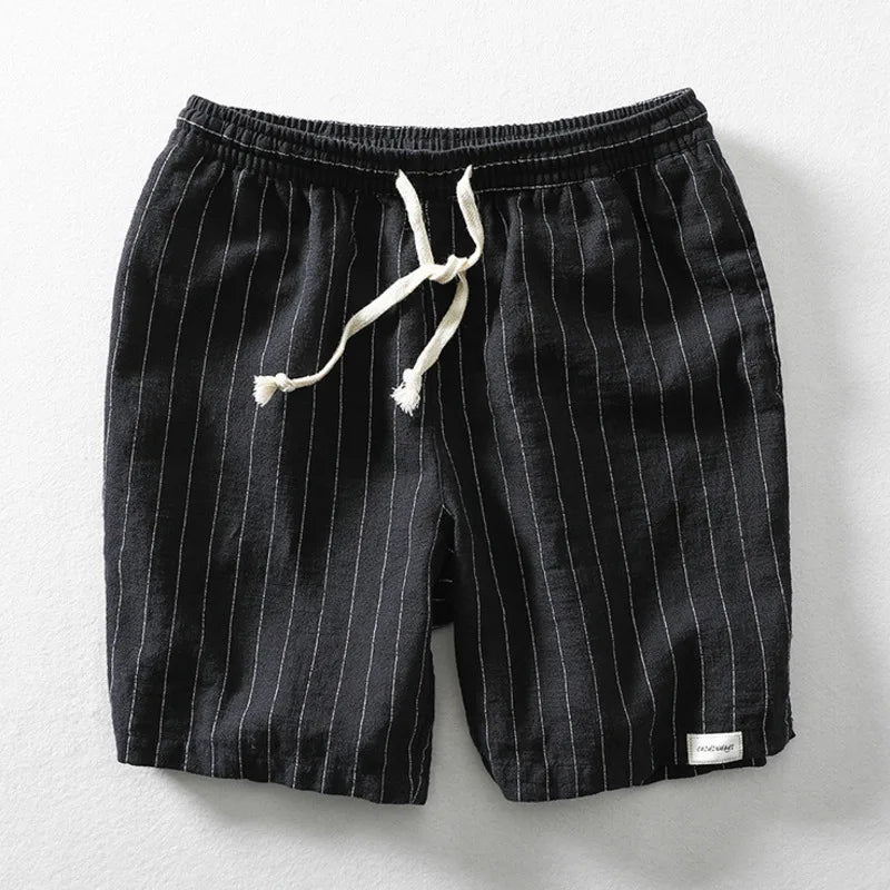 The Riviera Striped Linen Shorts