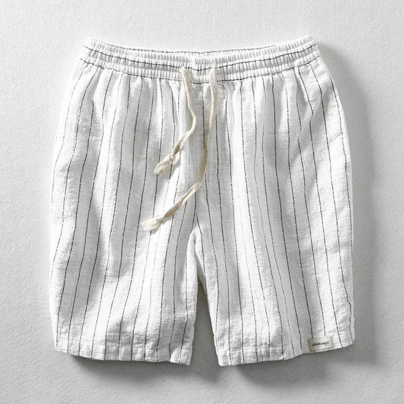 The Riviera Striped Linen Shorts