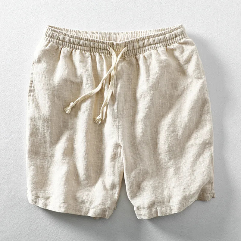 The Riviera Striped Linen Shorts